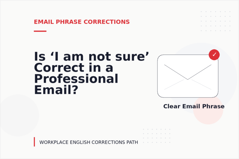 Is ‘I am not sure’ Correct in a Professional Email? Is ‘I am not sure’ Correct in a Professional Email?
