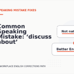 Common Speaking Mistake: ‘discuss about’ Explained