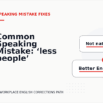 Common Speaking Mistake: ‘less people’ Explained
