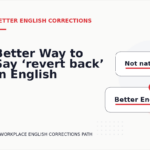 Better Way to Say ‘revert back’ in English