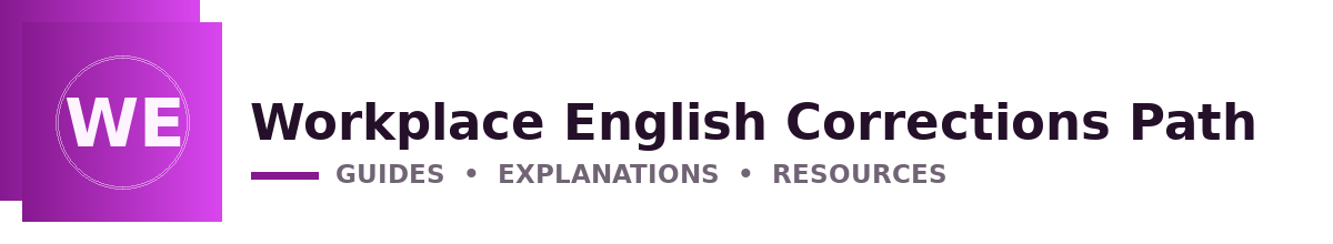 Workplace English Corrections Path